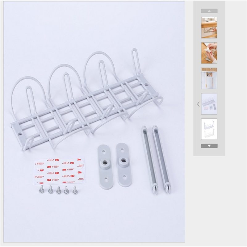 Desk Cable Manager Cord Rack Shelf