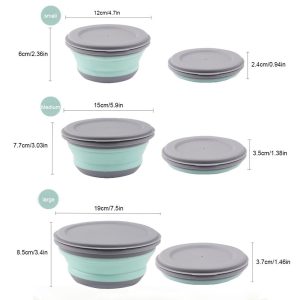 Collapsible Bowl Silicone Folding Bowl (3pcs)
