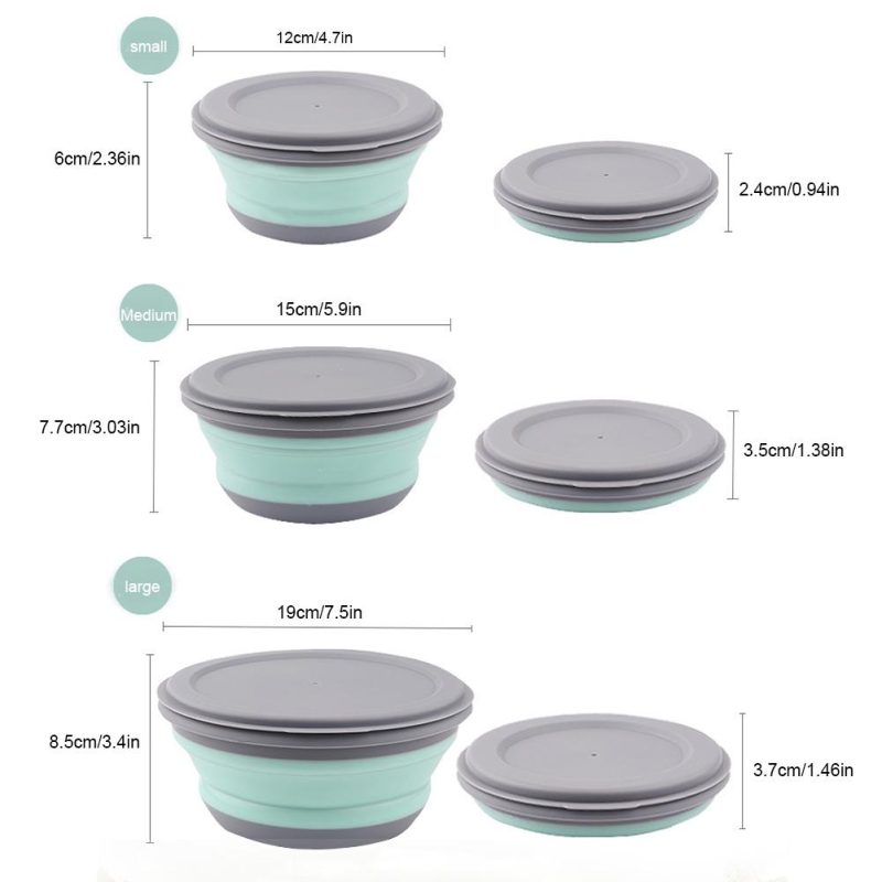 Collapsible Bowl Silicone Folding Bowl (3pcs)