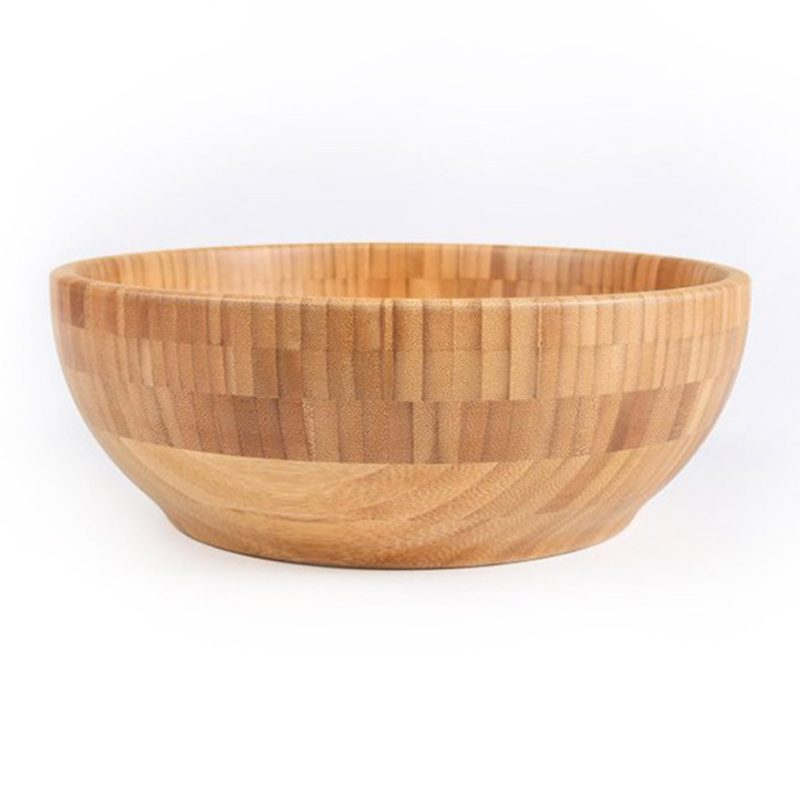 Bamboo Salad Bowl Natural Wood - Image 2