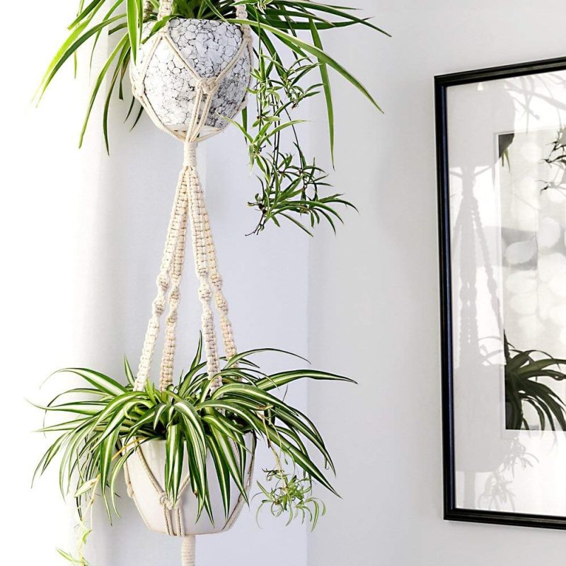 Hanging Double Macrame Plant Hanger - Image 4