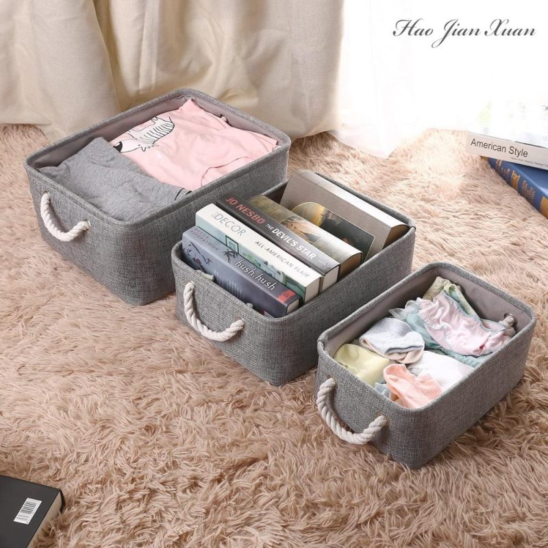 Cloth Storage Basket Linen Box - Image 4