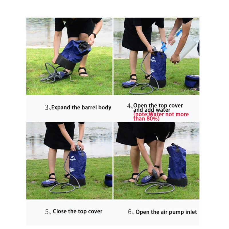 11L Inflatable Camping Shower Bag