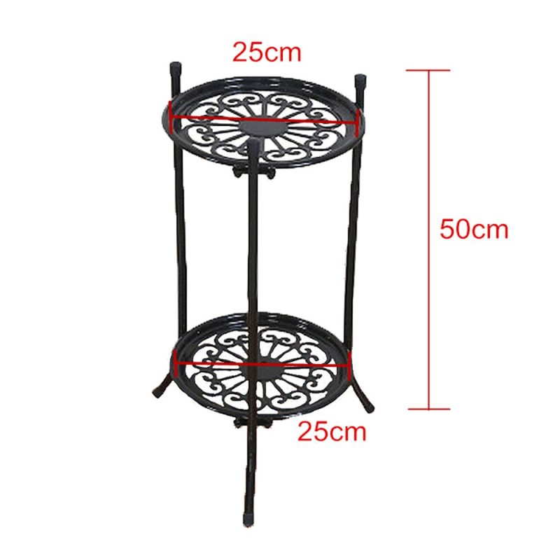 2 Pots Metal Floor Plant Stand - Image 3