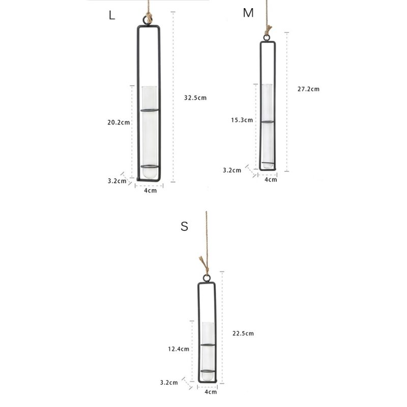 Glass Hanging Vase Hydroponic Tube Decor - Image 6