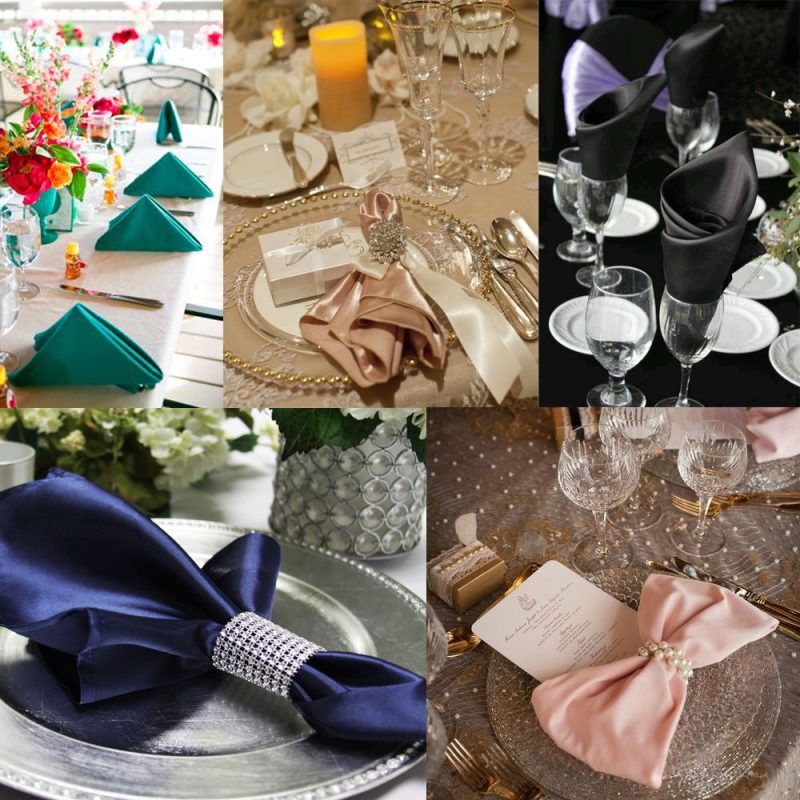 50pcs Cloth Table Napkin Satin Fabric - Image 4