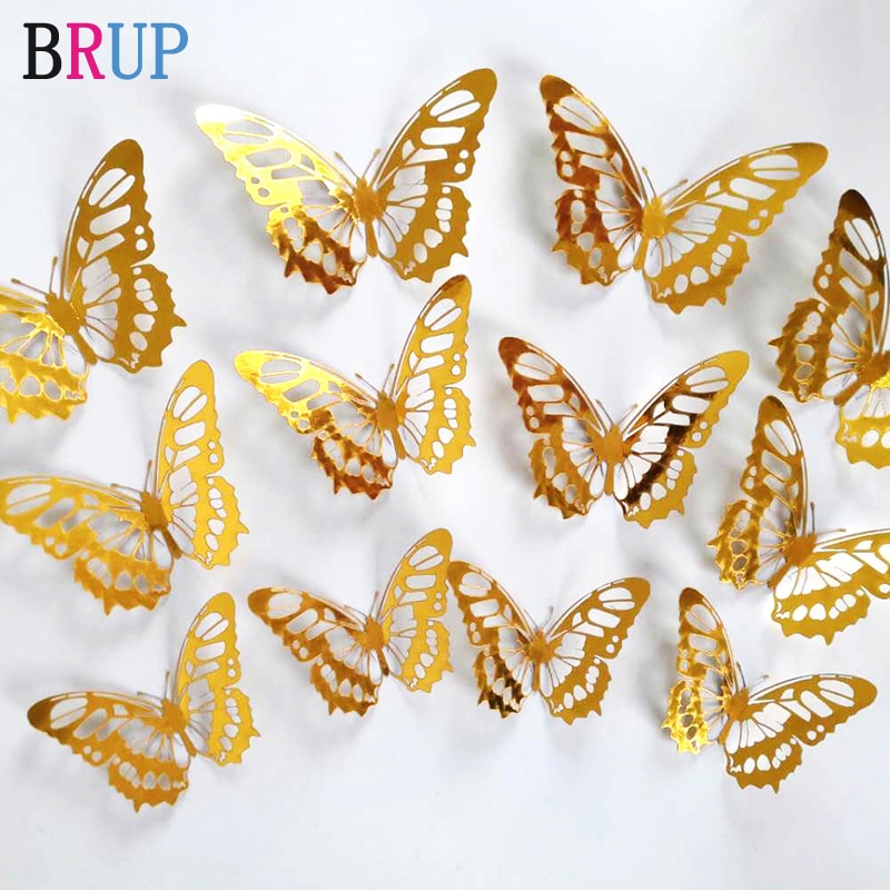 Butterfly 3D Wall Decors Wall Stickers (12Pcs) - Image 4