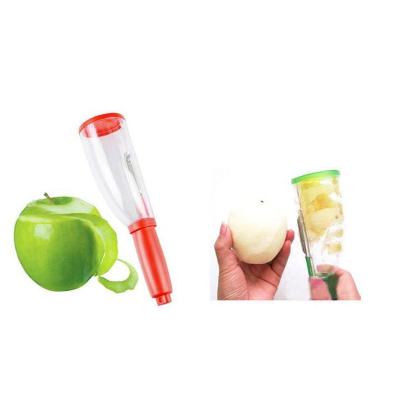 2-in-1 Fruit / Vegetable Peeler Peels and Catches Peels - Image 4