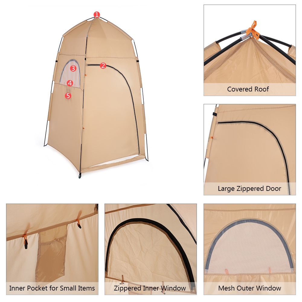 Camping Shower Tent Portable Toilet - Image 3