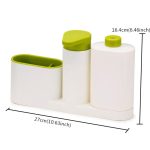 3-in-1 Soap Dispenser, Reusable Bottle   Storage Rack