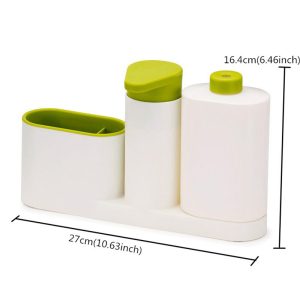 3-in-1 Soap Dispenser, Reusable Bottle   Storage Rack