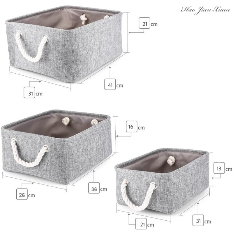 Cloth Storage Basket Linen Box - Image 2