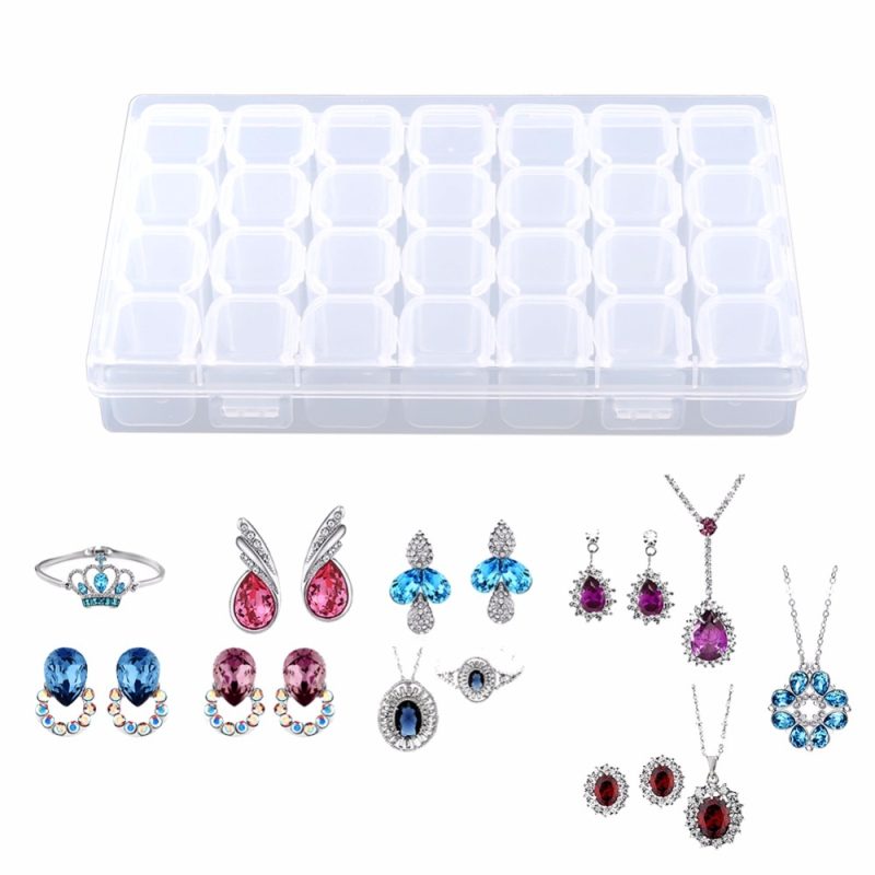 28 Slots Medicine Box Jewelry Organizer