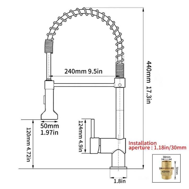 Brass Kitchen Faucet Water Spout - Image 2