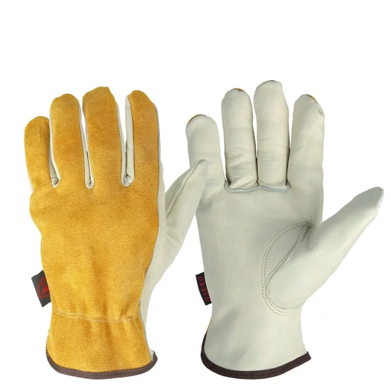 Leather Work Gloves Safety Wear - Image 5