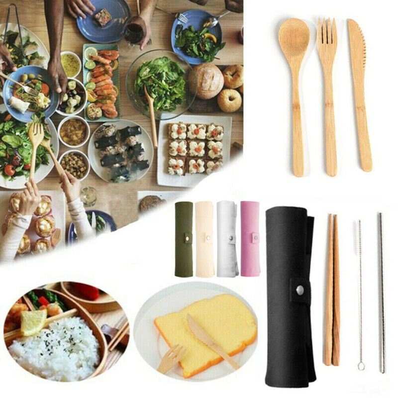 Bamboo Cutlery Set Eco-friendly Utensils - Image 2