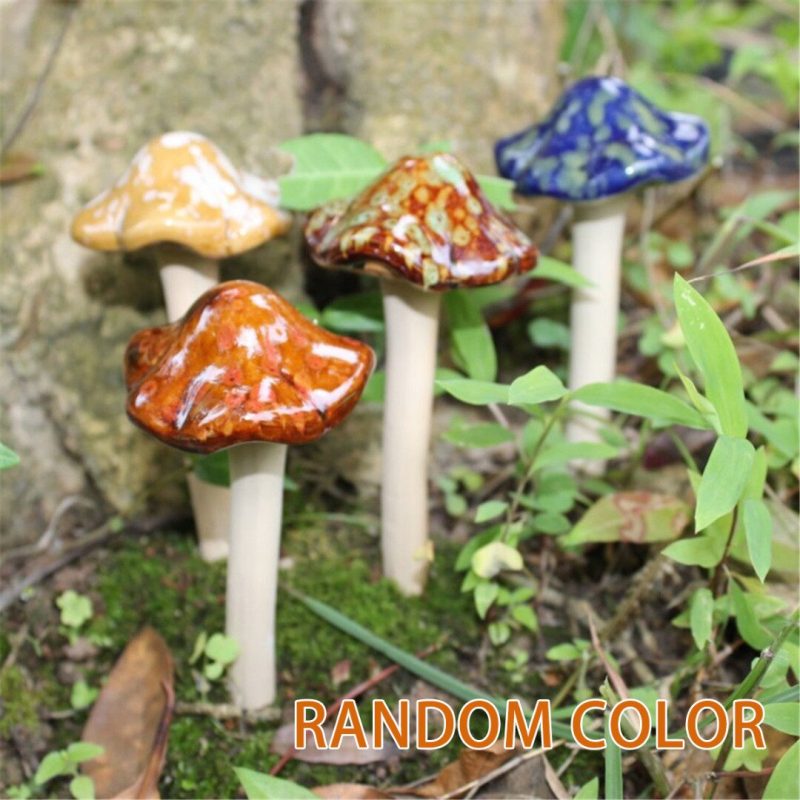 Ceramic Mushrooms Garden Decor (4pcs) - Image 2