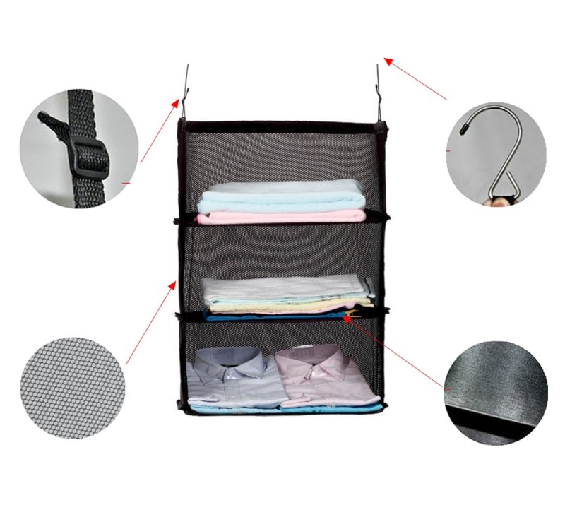 3-Layer Mesh Hanging Closet Organizer - Image 5