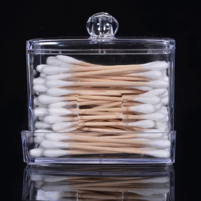 Cotton Swab Holder Acrylic Container - Image 2