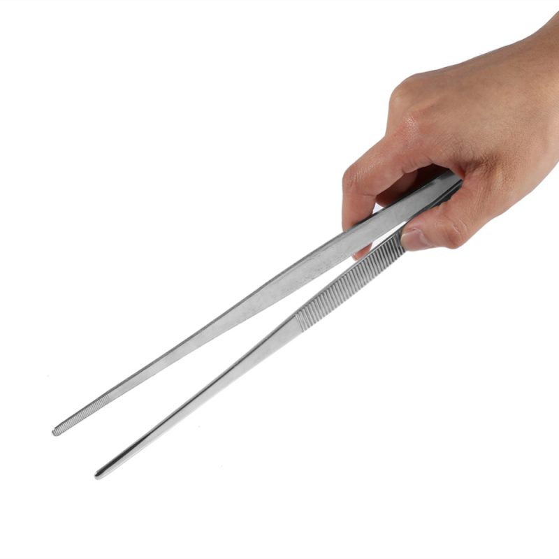 30cm Stainless Steel Kitchen Chefs Tweezers - Image 2
