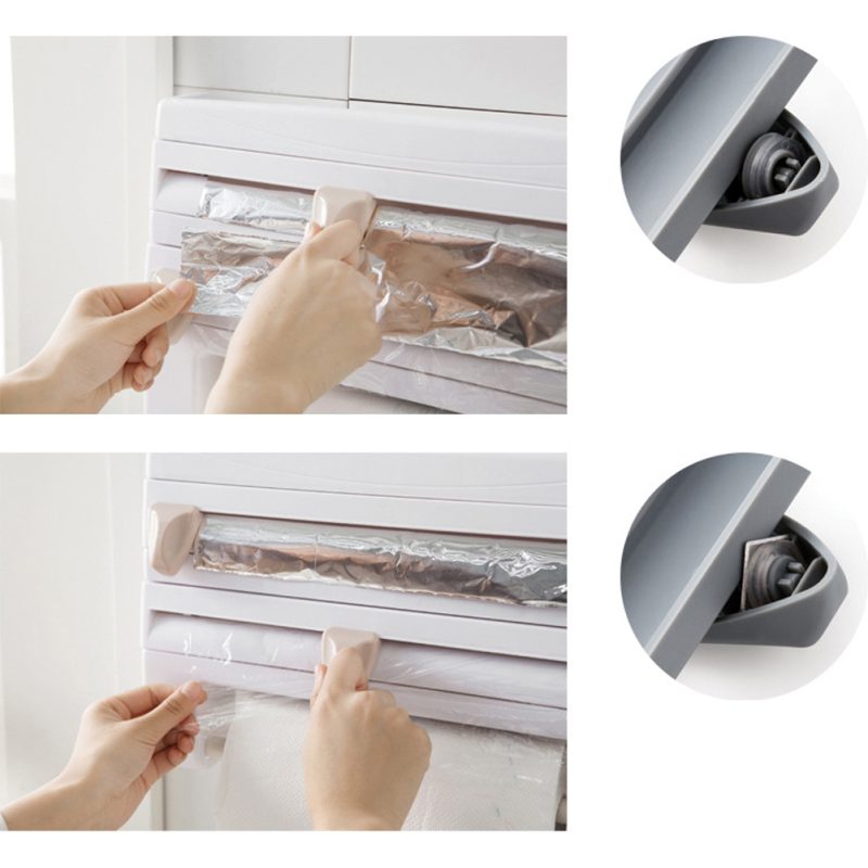 4-in-1 Kitchen Organizer Wall Mounted Rack/Dispenser/Shelf - Image 2