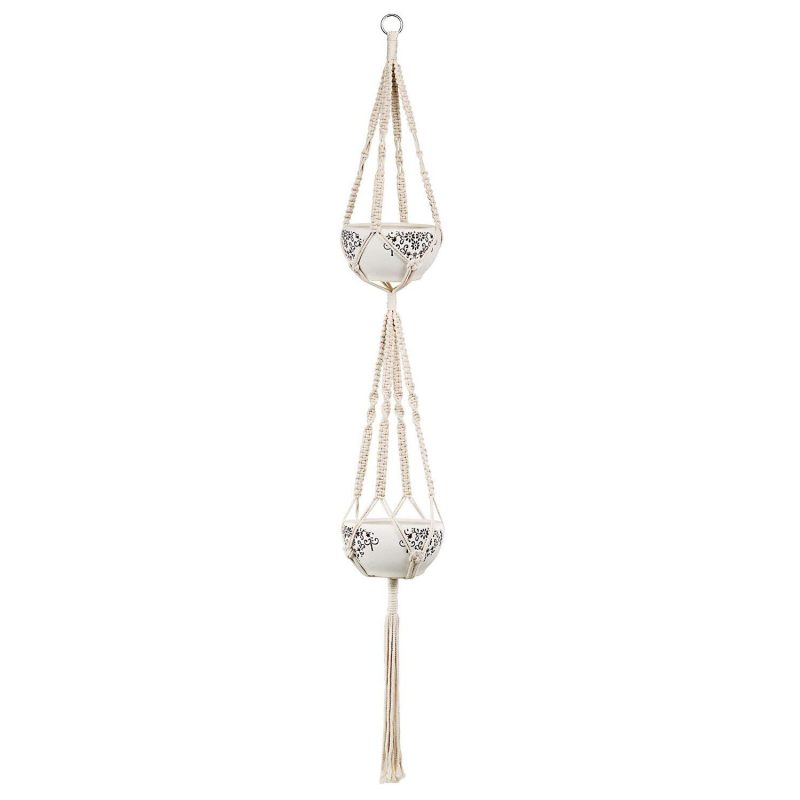 Hanging Double Macrame Plant Hanger - Image 3
