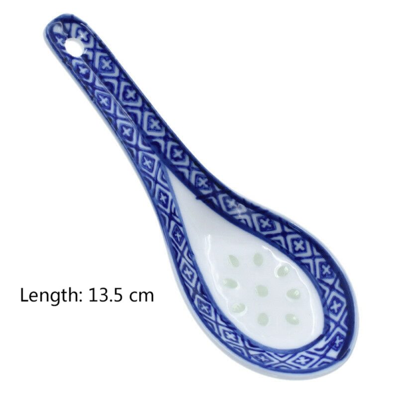 Asian Soup Spoons Ceramic Tableware (5Pcs) - Image 4
