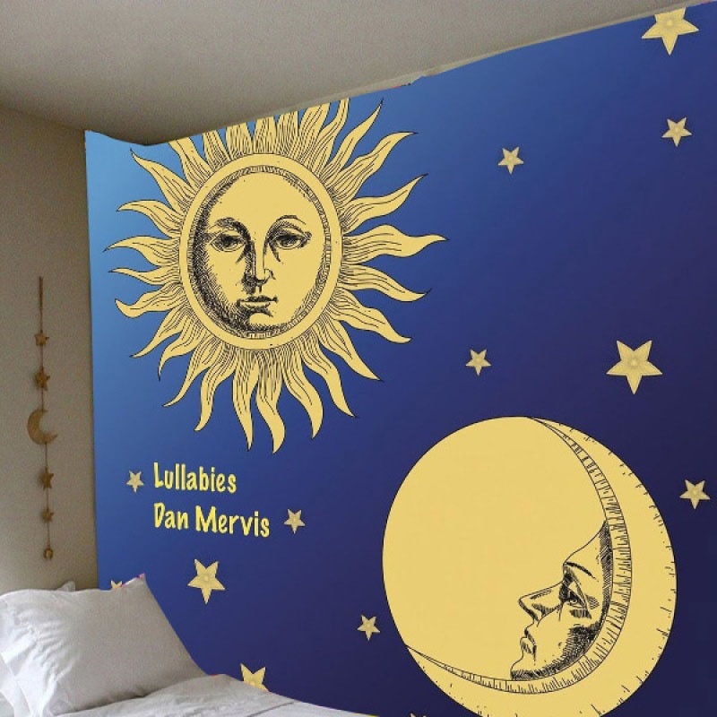Bohemian Wall Hanging Sun Moon Tapestry - Image 3