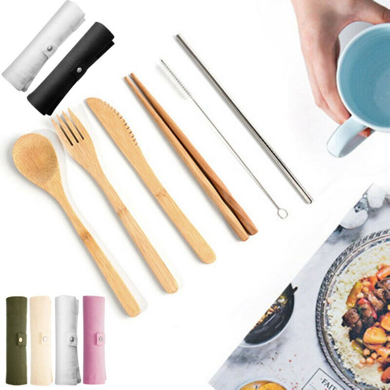 Bamboo Cutlery Set Eco-friendly Utensils - Image 4