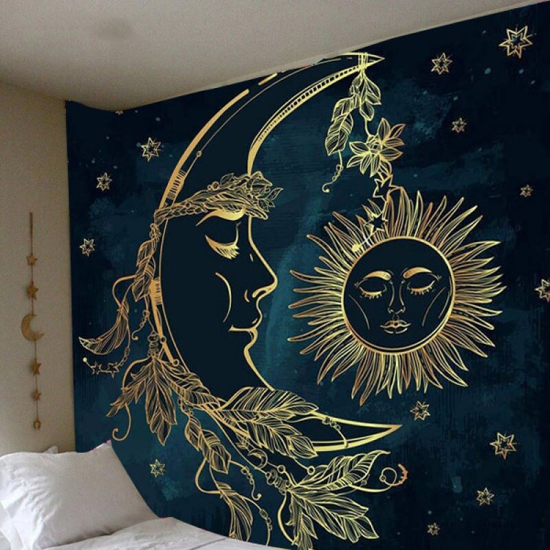 Bohemian Wall Hanging Sun Moon Tapestry - Image 2