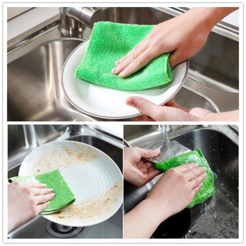Bamboo Dish Cloth Cleaning Towel - Image 3
