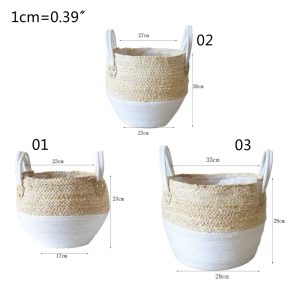 Handmade Straw Plant Basket