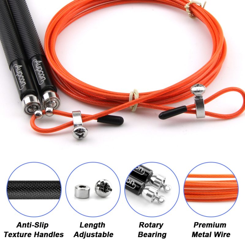 Adjustable Cable Jump Rope with Bag - Image 4