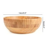 Bamboo Salad Bowl Natural Wood