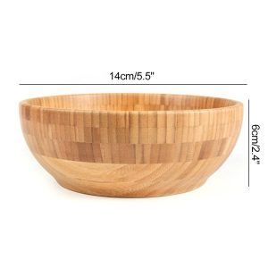 Bamboo Salad Bowl Natural Wood