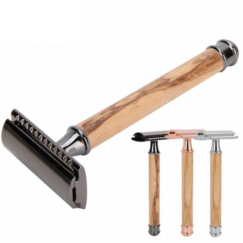 Close-Fitting Manual Wooden Razor - Image 6
