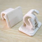 Curtain Rod Holders Adhesive Wall Clip (2Pcs)